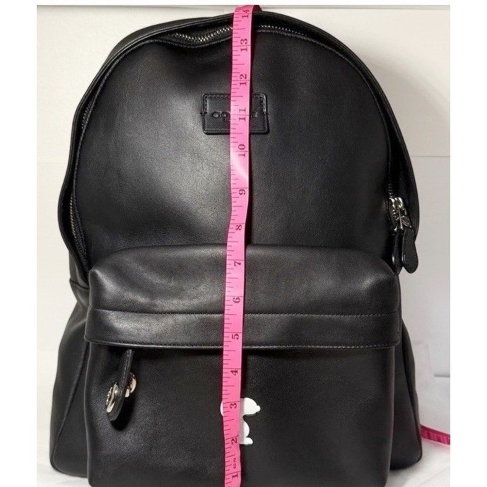 Coach Snoopy 2015 Limited Edition Black Leather Backpack Peanuts Collaboration - Picture 13 of 17